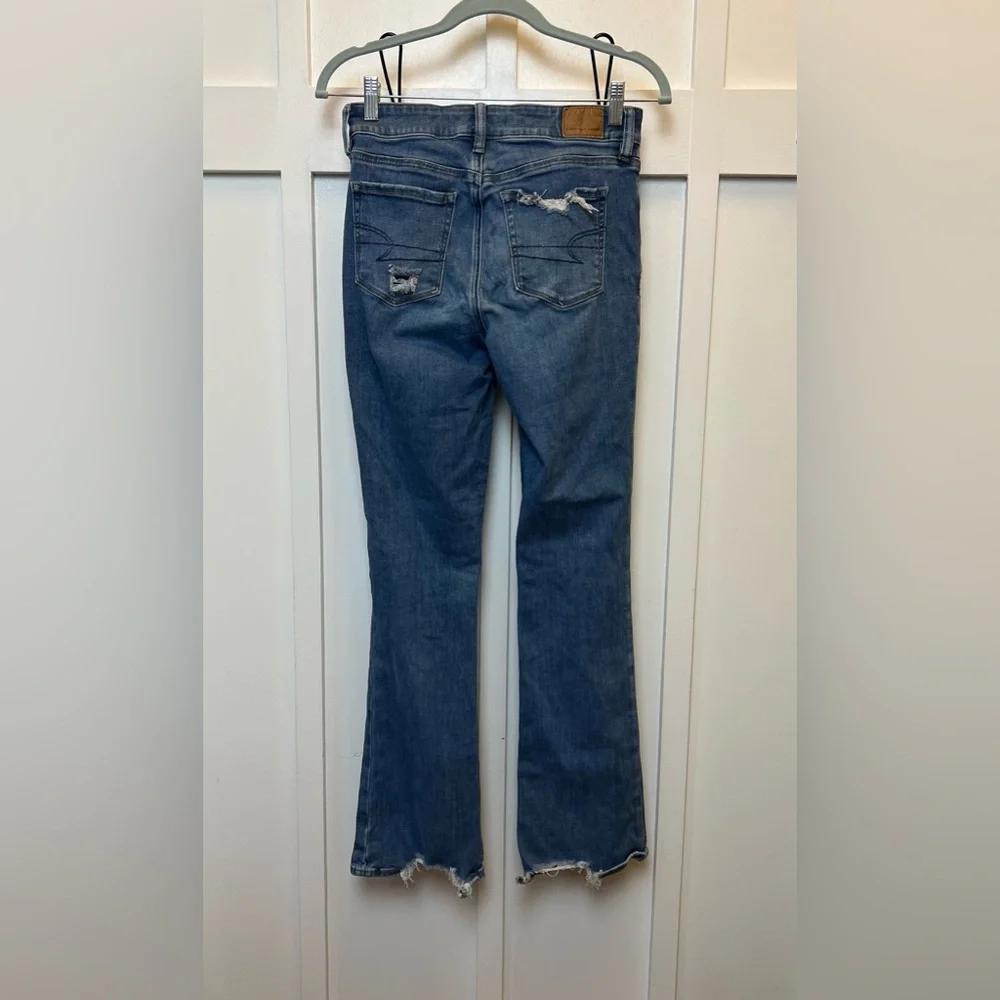 American Eagle Next Level Stretch High Rise Skinny Kicks Size 2 Reg Distressed